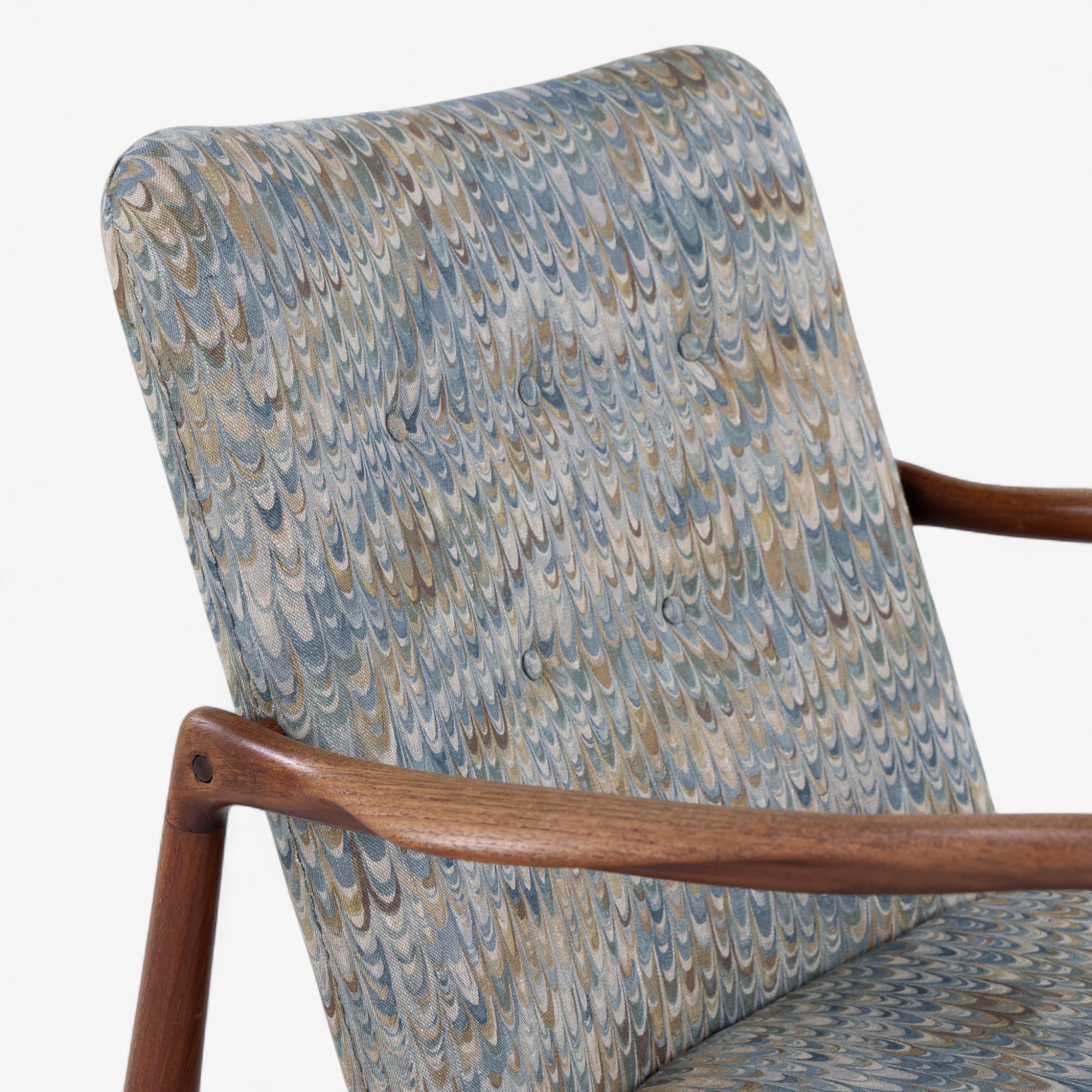 Danois BO 59 - Fauteuil 'Fireplace' en teck massif Finn Juhl en vente