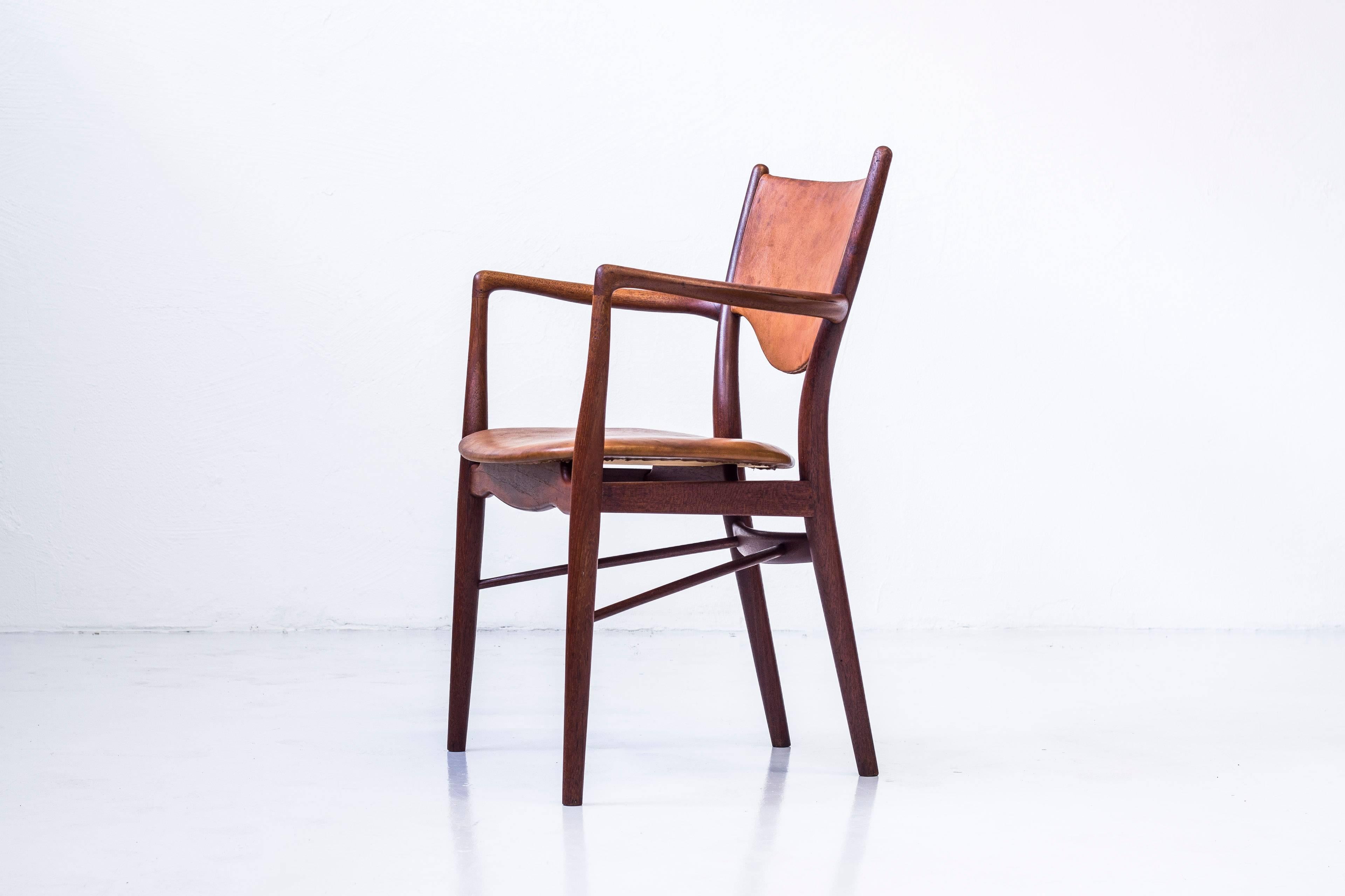 Scandinavian Modern BO-72 arm chair by Finn Juhl, Denmark, 1950s