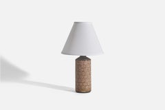 Bo Bergström, Table Lamp, Painted Stoneware, Svensk Form, Sweden, 1950s