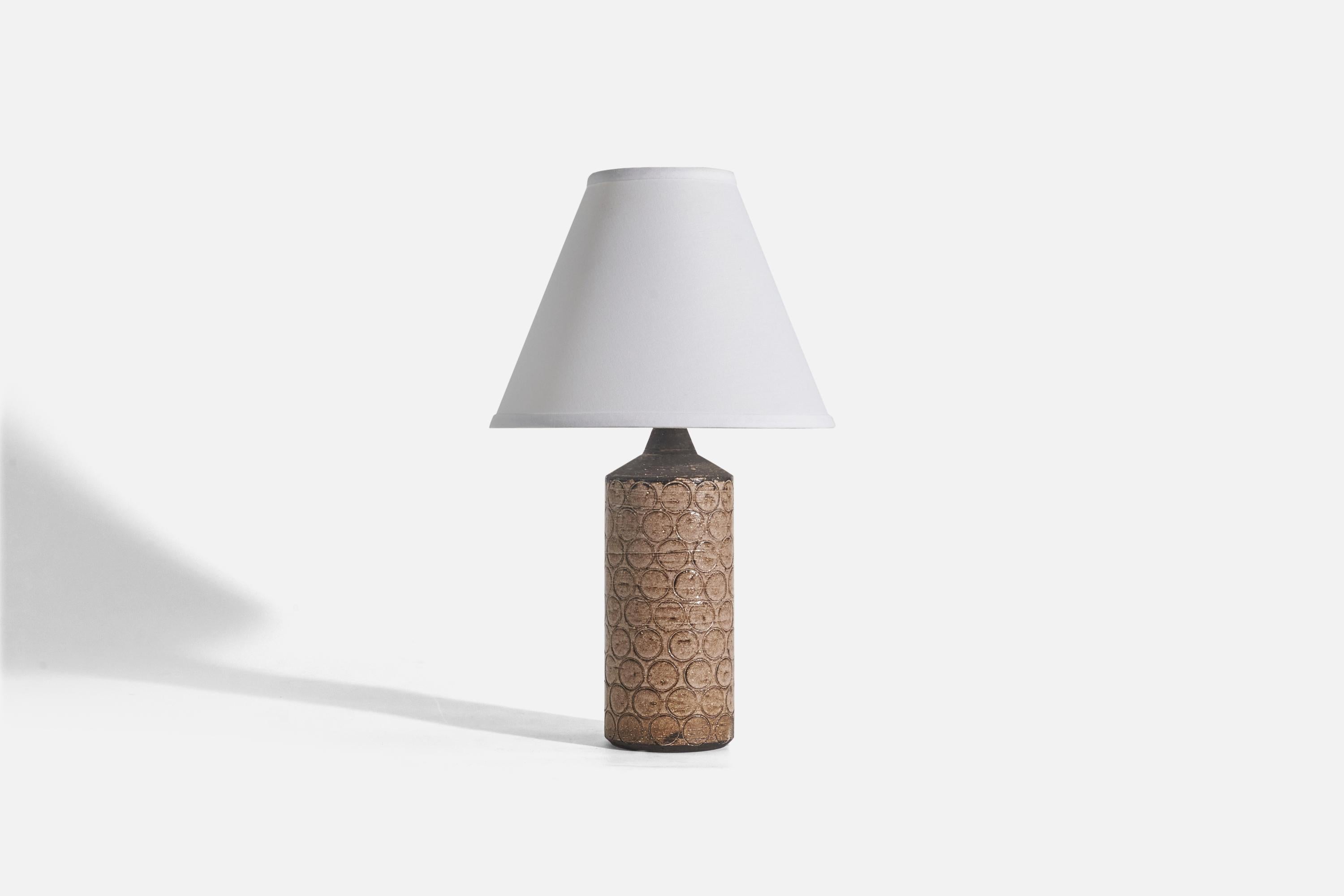 Bo Bergström, Tischleuchte, Bemaltes Steingut, Svensk Form, Schweden, 1950er Jahre (Moderne der Mitte des Jahrhunderts) im Angebot