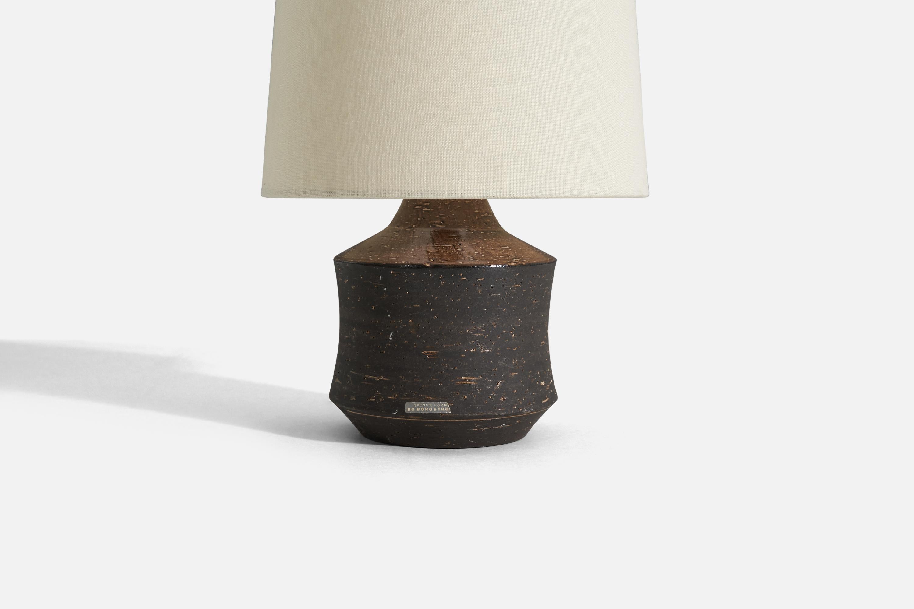 Mid-Century moderno Bo Bergström, Lampada da tavolo, Gres, per Svensk Form, Svezia, anni '50 in vendita
