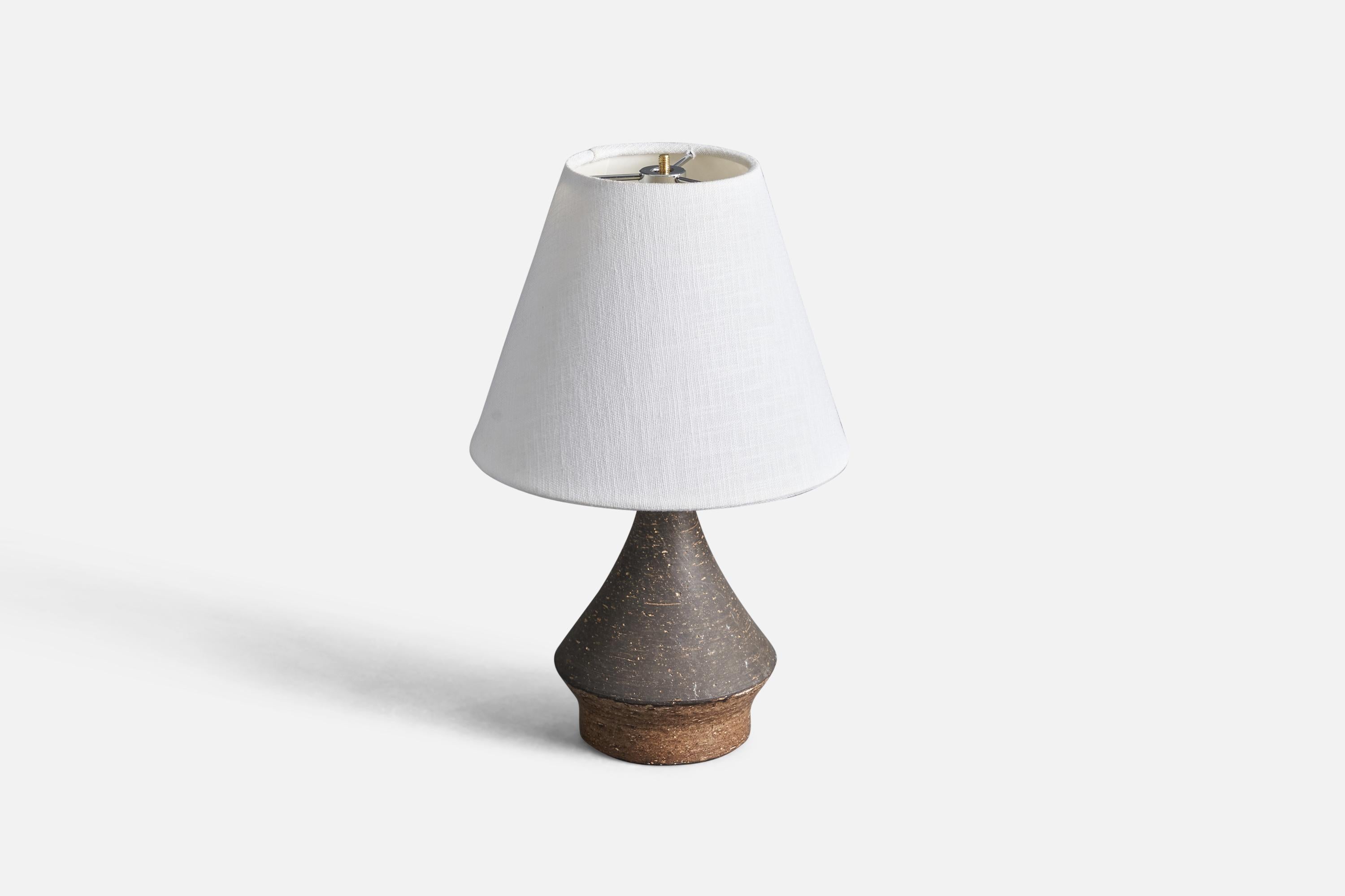 Mid-Century Modern Bo Bergström, Table Lamp, Stoneware, Sweden, 1960s For Sale