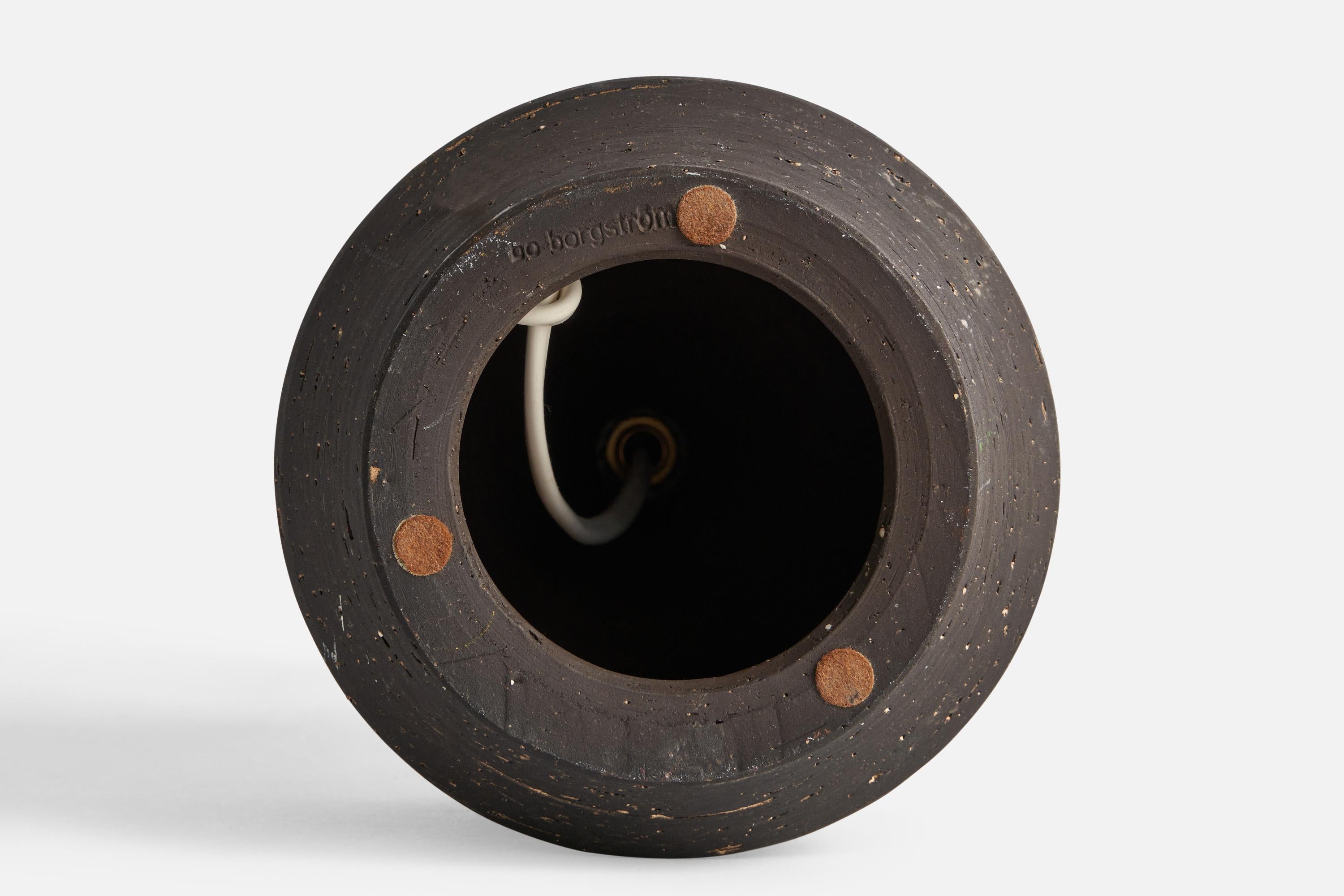 Bo Bergström, lampe de table, grès, Suède, années 1960 en vente 1