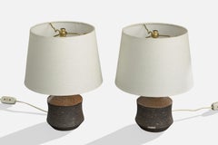 Bo Borgström, lampes de table, grès, Suède, années 1960