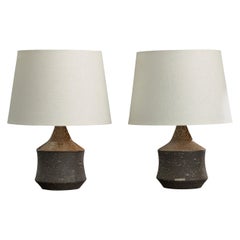 Bo Borgström, lampes de table, grès, Suède, années 1960