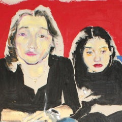 Lloyd n Aisha - original large figurative painting by Bo Bosk