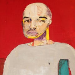 Self - original figurative portrait painting by Bo Bosk