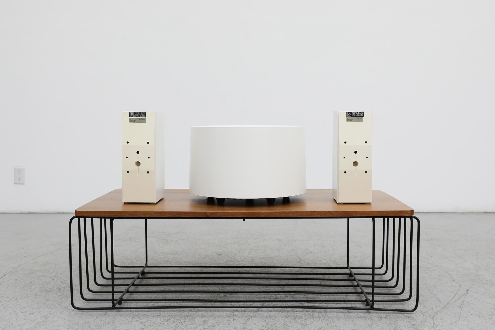 Mid-Century Modern B&O Cona Passive Subwoofer (in MOMA) and Speakers For Sale