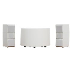 Subwoofer passivo B&O Cona (al MOMA) e diffusori.