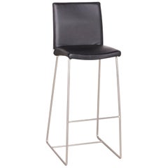 BoConcept Designer Leather Chair Black Genuine Leather Barstool Armchair