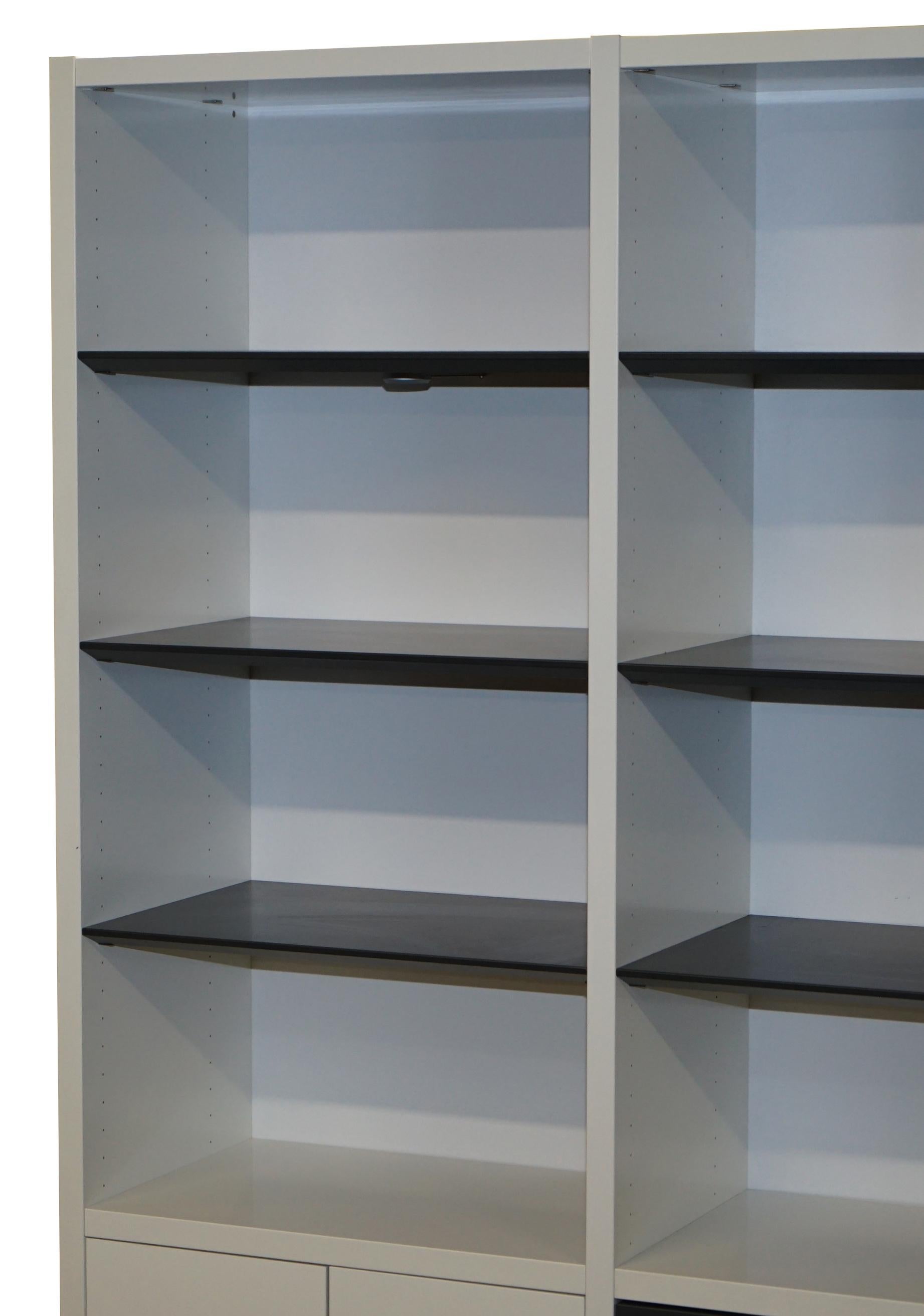 Hand-Crafted Bo Concepts Copenhagen Wall System Freestanding Bookcase Cupboard For Sale