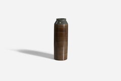 Bo Fajans, Large Vase, Brown-Glazed Earthenware, Sweden, c. 1940s