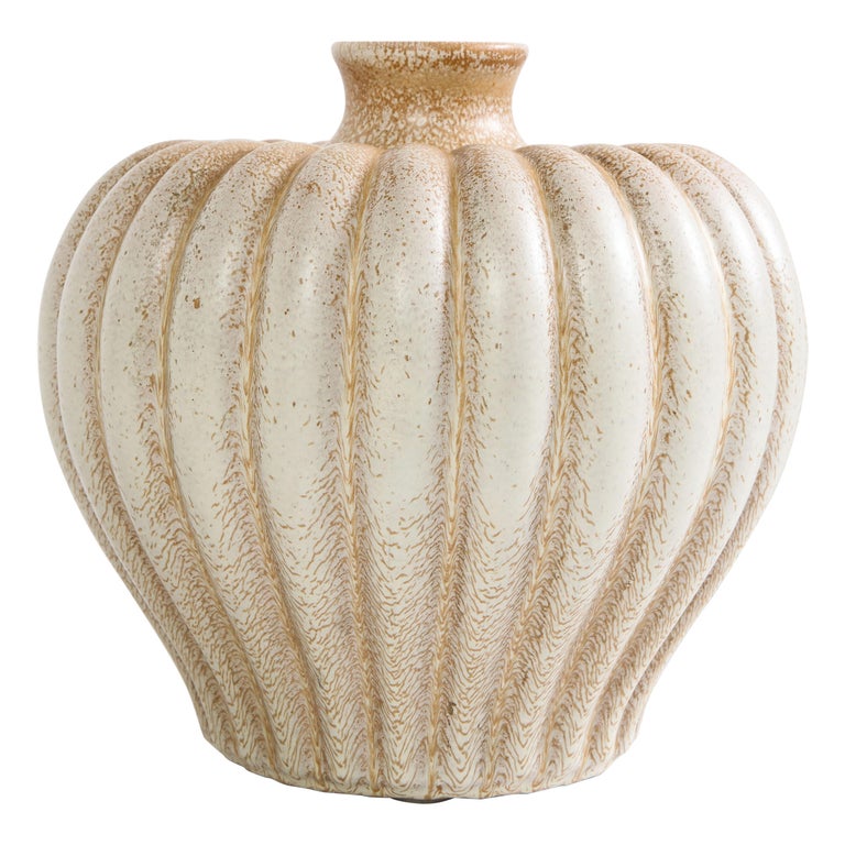 Bo Fajans Pottery Vase Designed by Evald Dahlskog For Sale