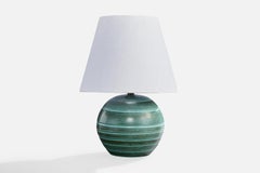 Bo Fajans, Table Lamp, Ceramic, Sweden, 1930s