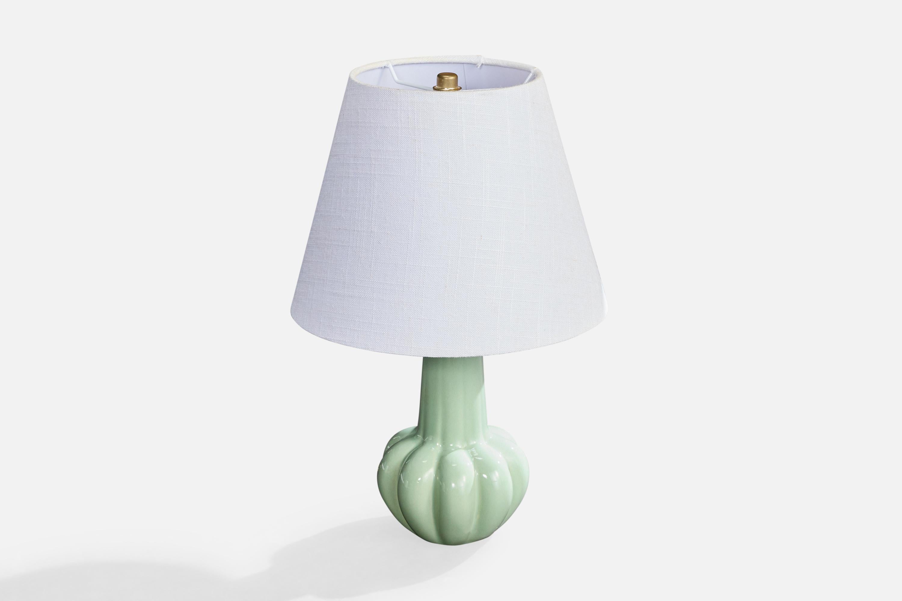 Bo Fajans, Tischlampe, Keramik, Schweden, 1930er Jahre (Skandinavische Moderne) im Angebot