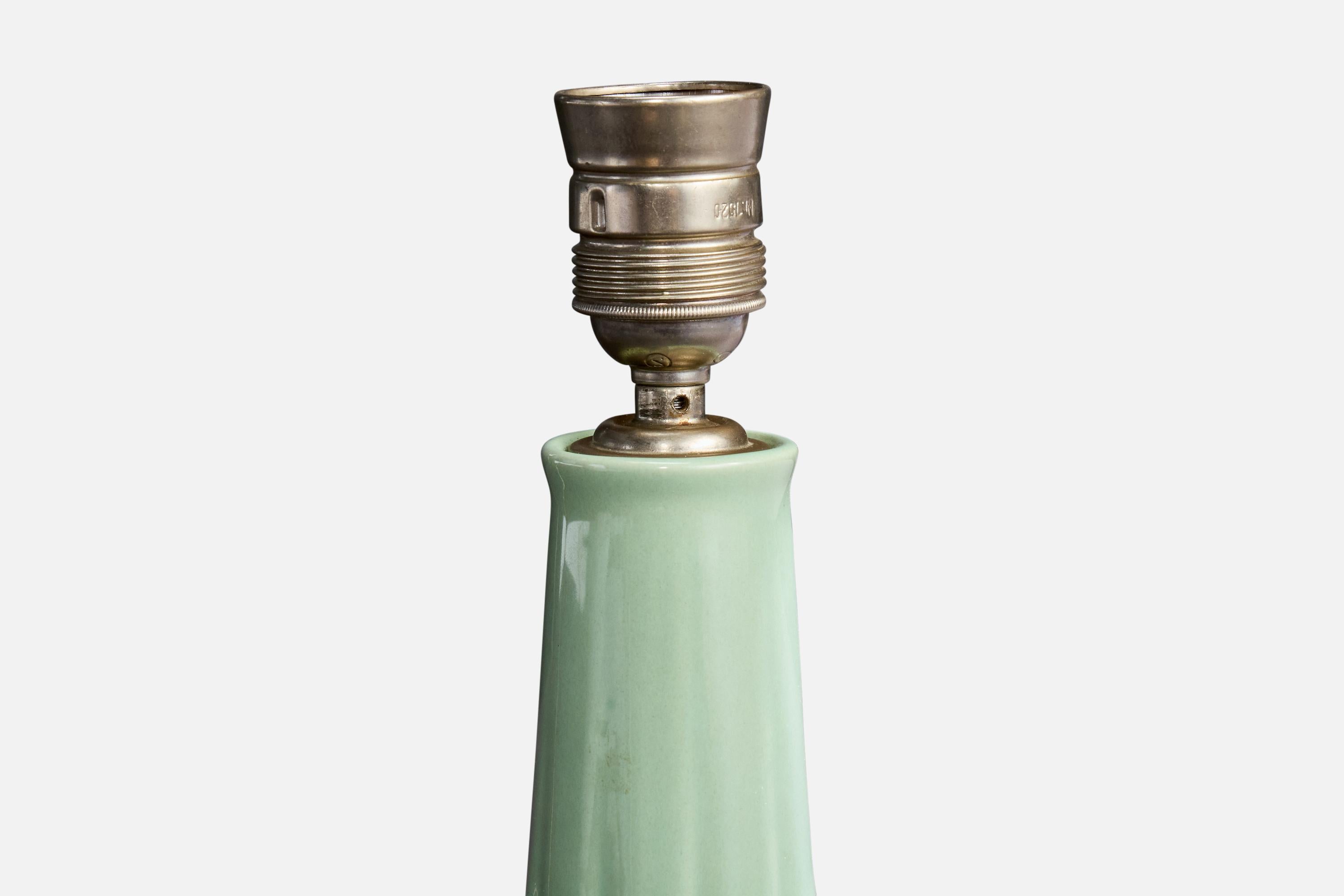 Bo Fajans, Tischlampe, Keramik, Schweden, 1930er Jahre (Schwedisch) im Angebot