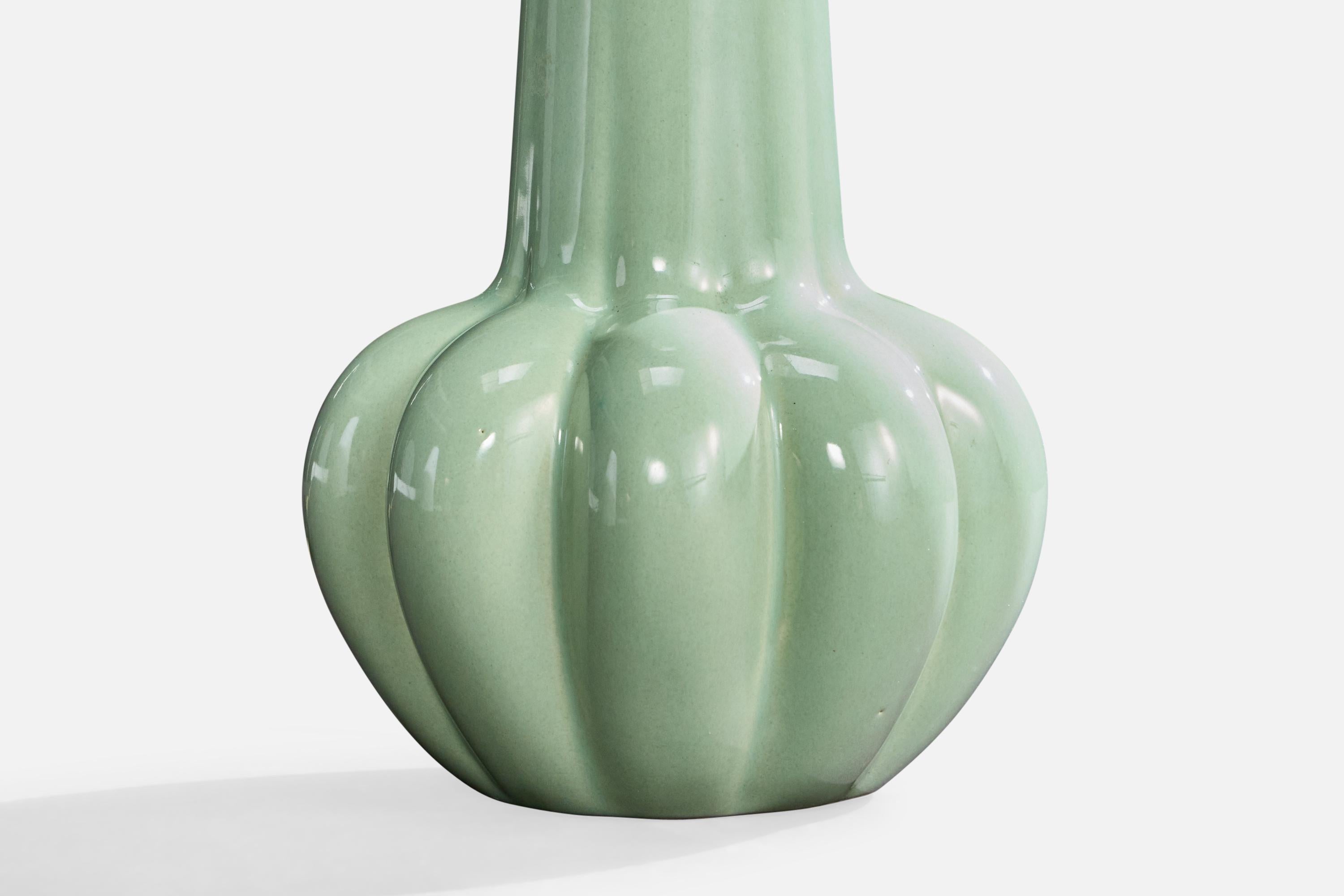 Bo Fajans, Tischlampe, Keramik, Schweden, 1930er Jahre (Mitte des 20. Jahrhunderts) im Angebot