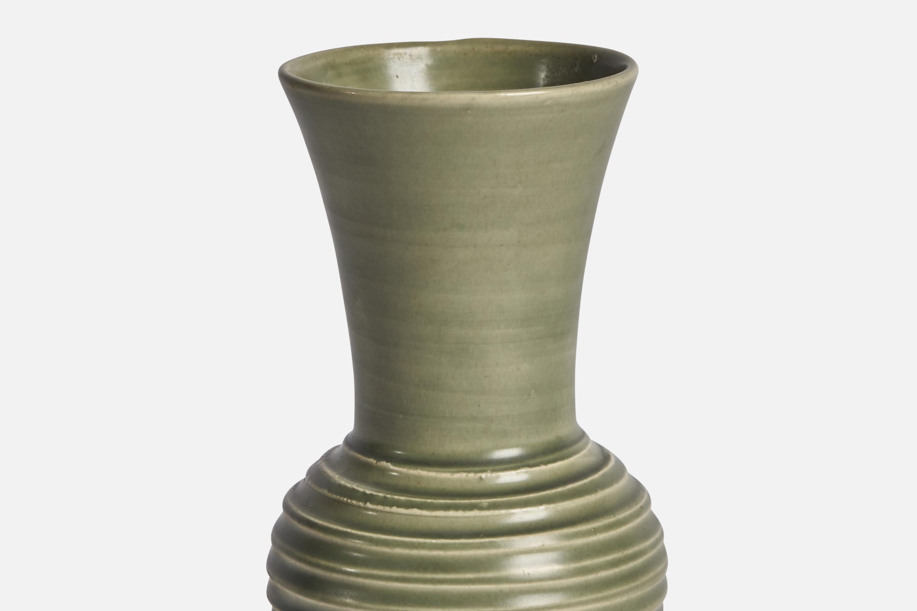 Swedish Bo Fajans, Vase, Earthenware, Sweden, 1940s For Sale