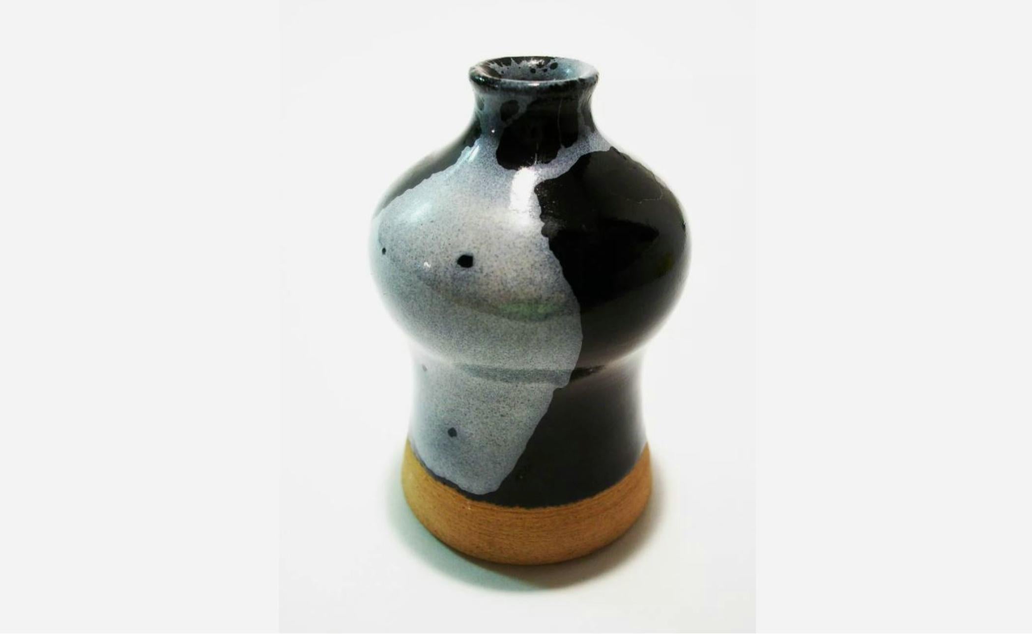Scandinavo moderno BO MELANDER - Vaso a bocciolo in ceramica smaltata della metà del secolo scorso - Danimarca - Circa anni '60 in vendita