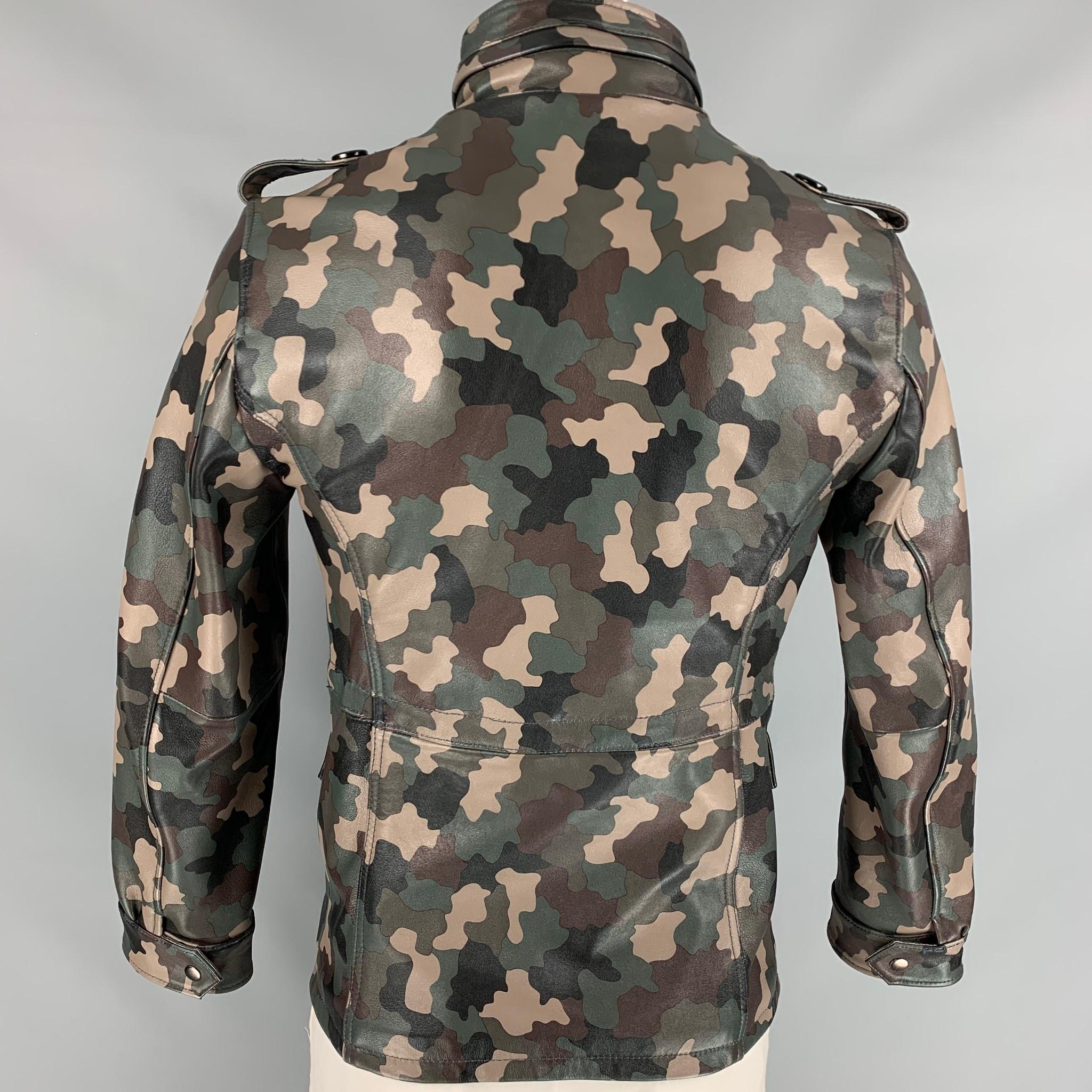 Gray BO MIKE RONNY Size XL Olive & Taupe Camo Parka Jacket