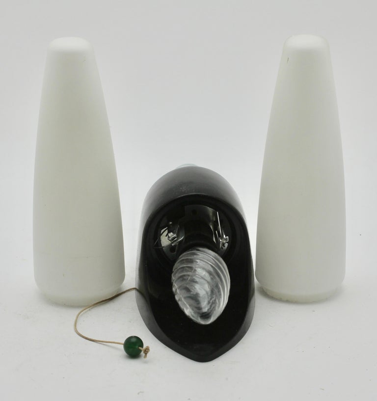 Bo Niko Midcentury Streamlined Corridor Lights With Black Bakelite Holder At 1stdibs Bo Niko Midcentury Streamlined Corridor Lights With Black Bakelite Holder At 1stdibs