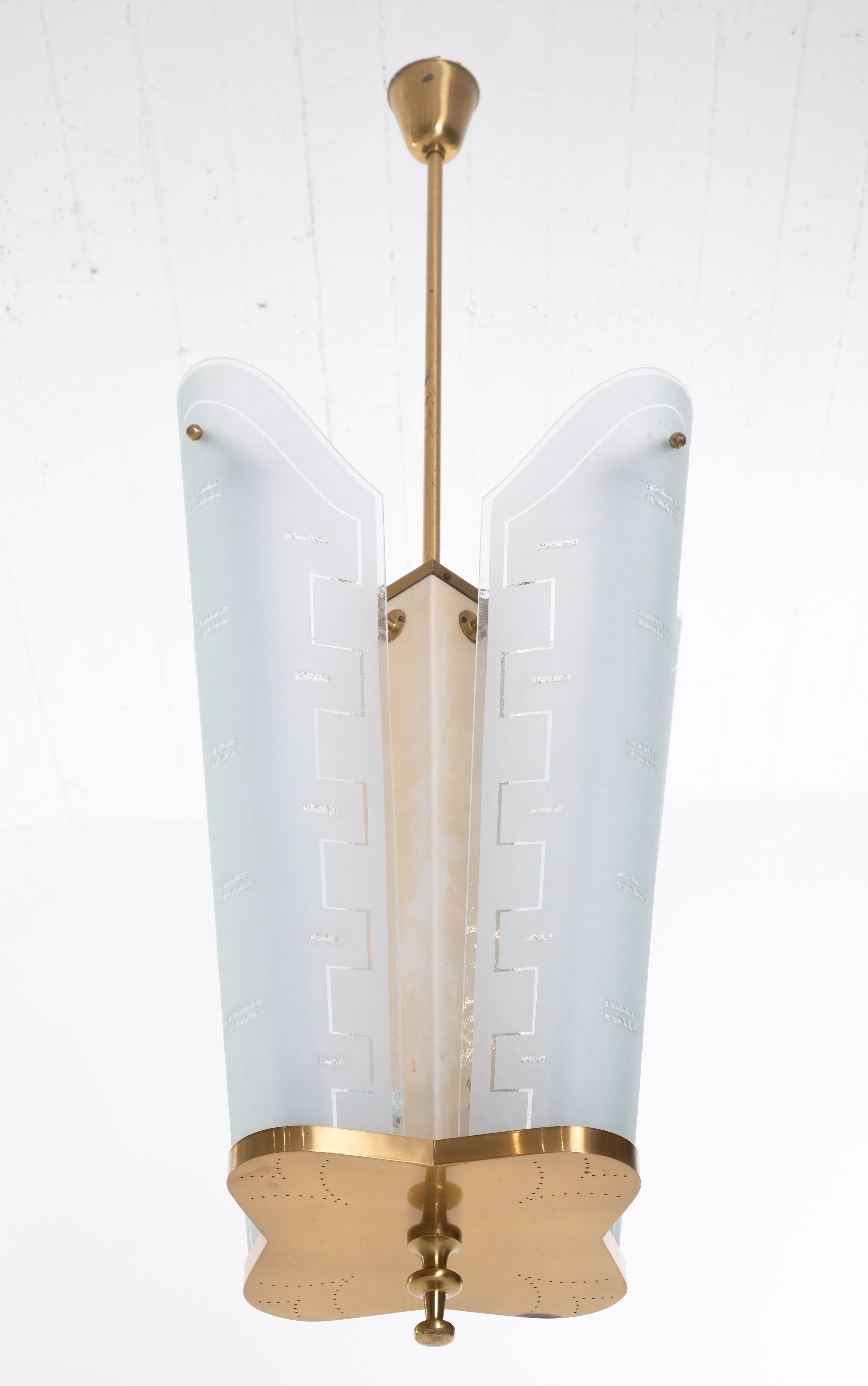 Scandinavian Modern Bo Notini Ceiling Lamps by Glössner, Sweden, 1950s For Sale