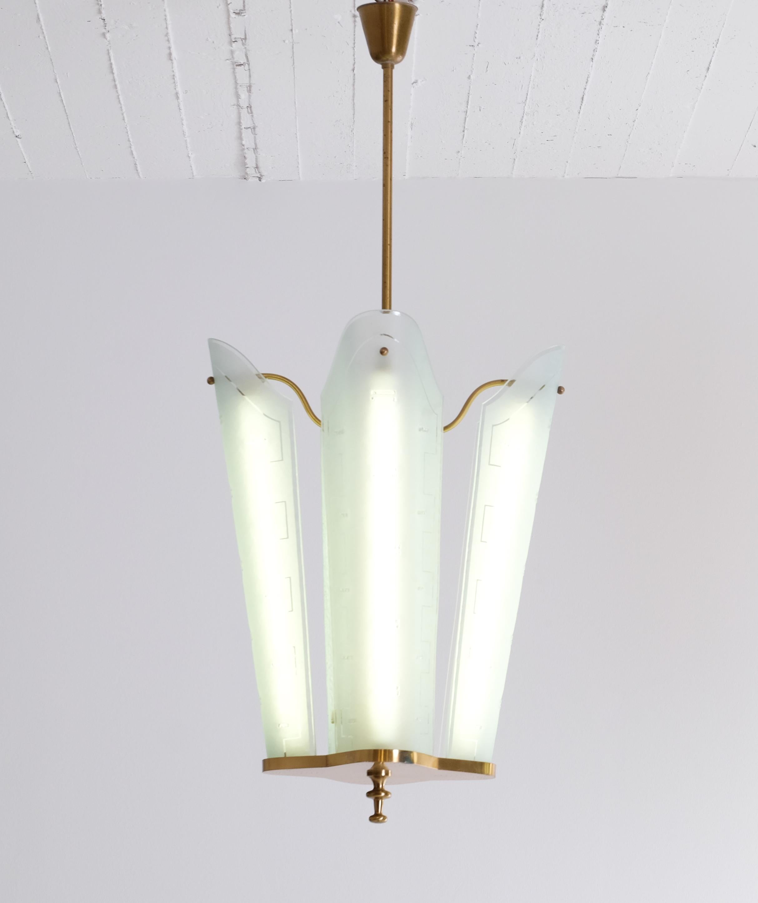 Bo Notini Ceiling Lamps by Glössner, Sweden, 1950s In Good Condition For Sale In Stockholm, SE