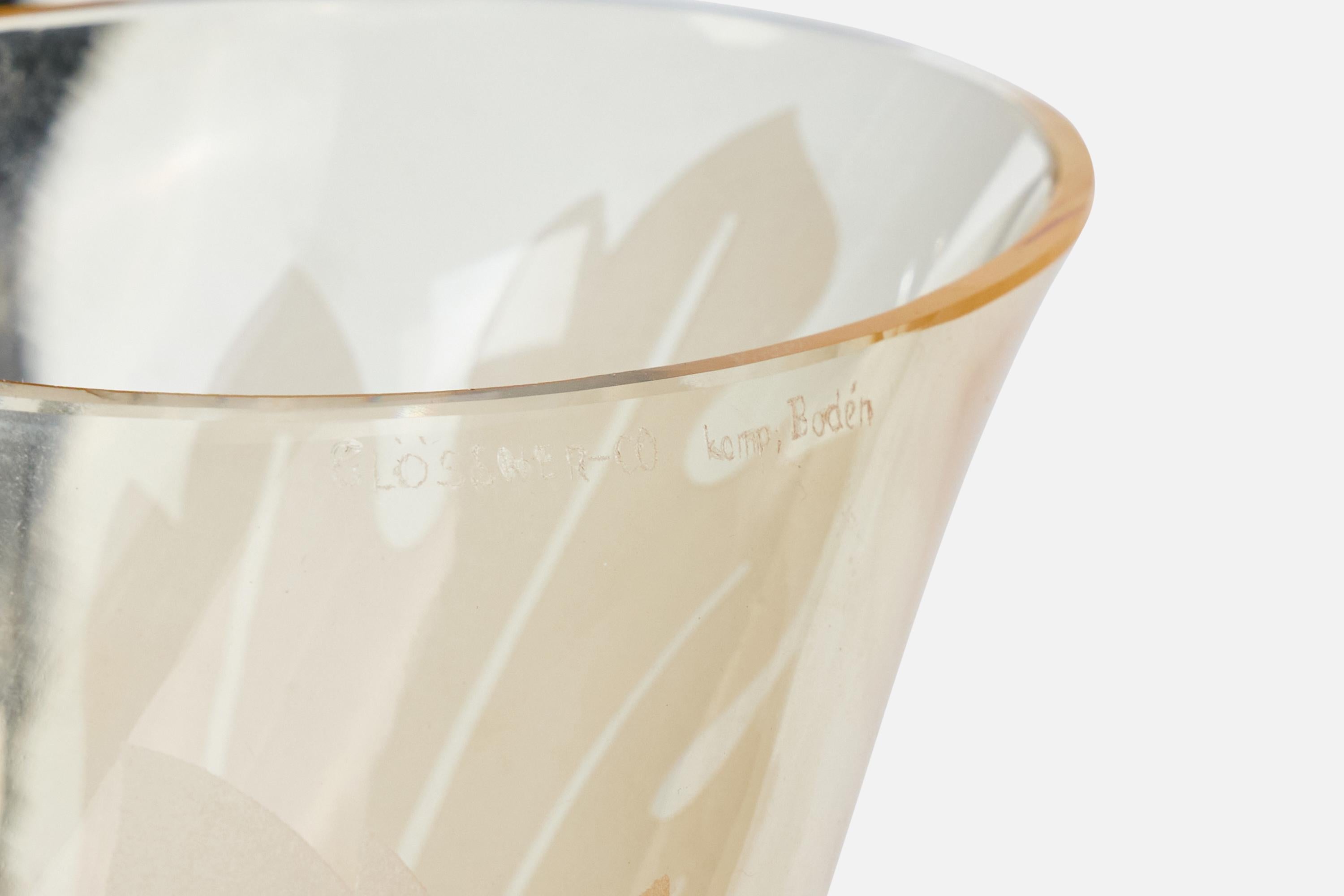 Bo Notini, lustre, laiton, verre, Suède, années 1940 en vente 4