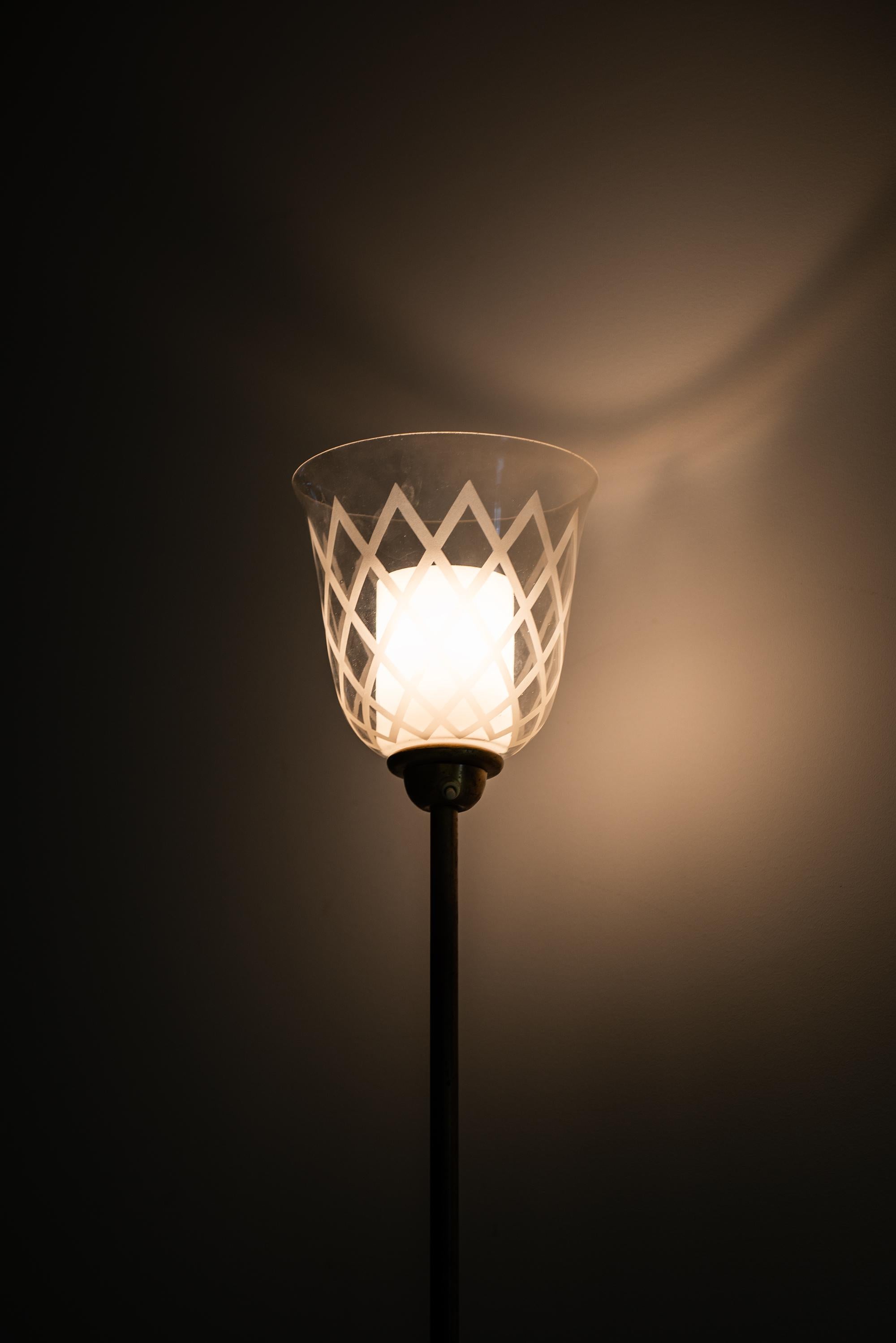 Mid-20th Century Bo Notini Floor Lamp Produced by Glössner & Co. in Sweden For Sale