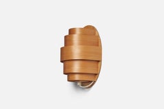 Bo Paulsson, Wall Lights, Moulded Pine-Veneer, Sweden, 1970s