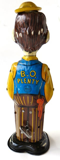 "B.O. Plenty" Vintage Wind-Up Zinn-Spielzeug von Marx Originalverpackung. Amerikaner, CIRCA 1935