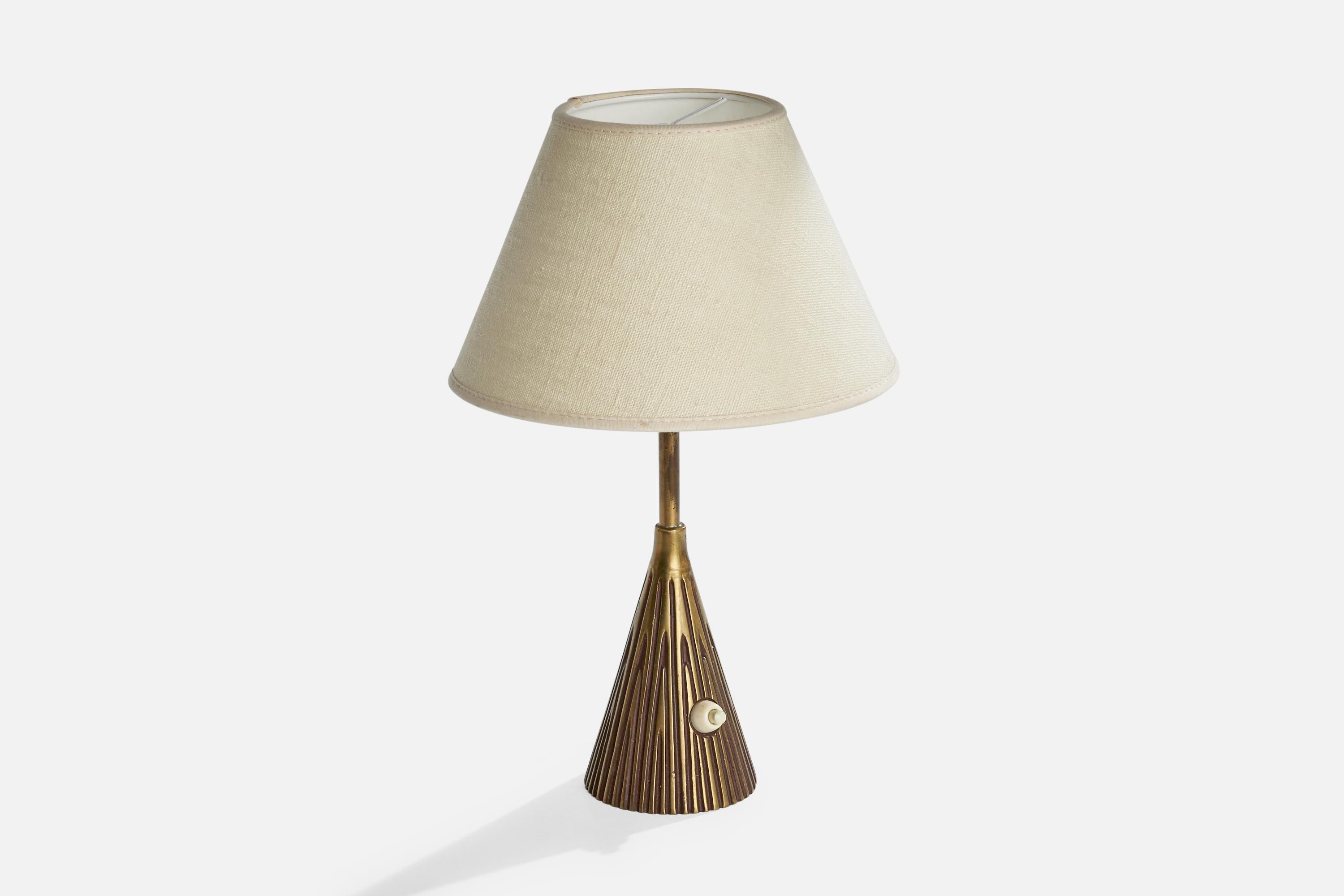 Suédois Bo Råman, lampe de table, laiton, Suède, années 1950 en vente