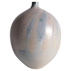 Jarrón de gres de estudio único Bo Scullman, escandinavo moderno, finales del siglo XX