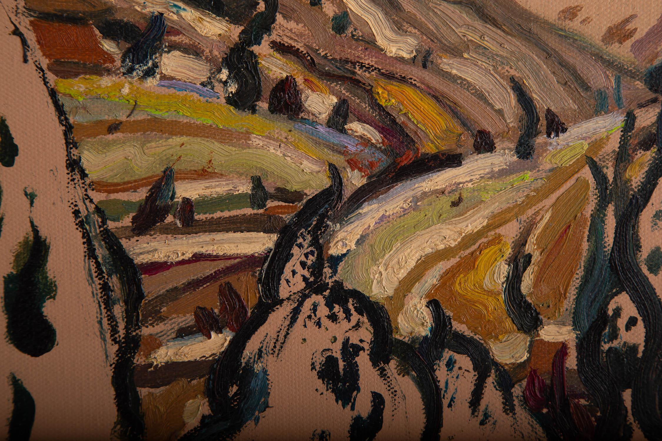 Bo Song  Landschaftslandschaft, Original-Ölgemälde „Impressionen des Yimeng-Gebirges“ im Angebot 3