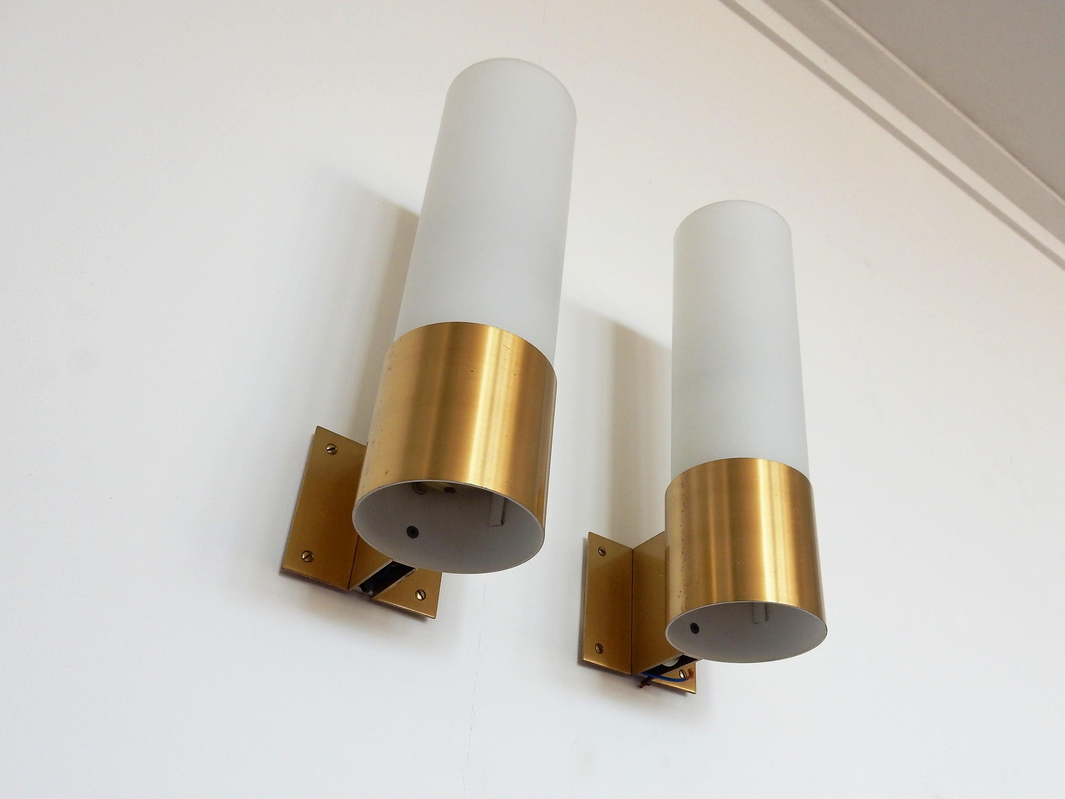 'Bo' Wall Lamp by Jørgen Bo for Fog & Mørup, Denmark, 1960s, 3 Pieces Available In Good Condition In Steenwijk, NL