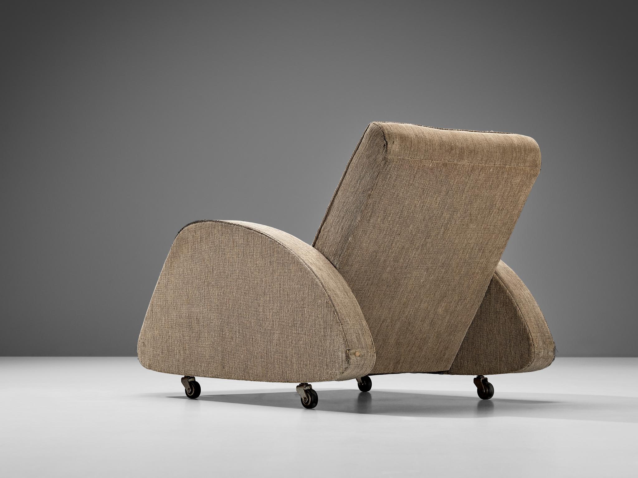 Scandinavian Modern Bo Wretling for Otto Wretling Lounge Chair in Beige Upholstery  For Sale