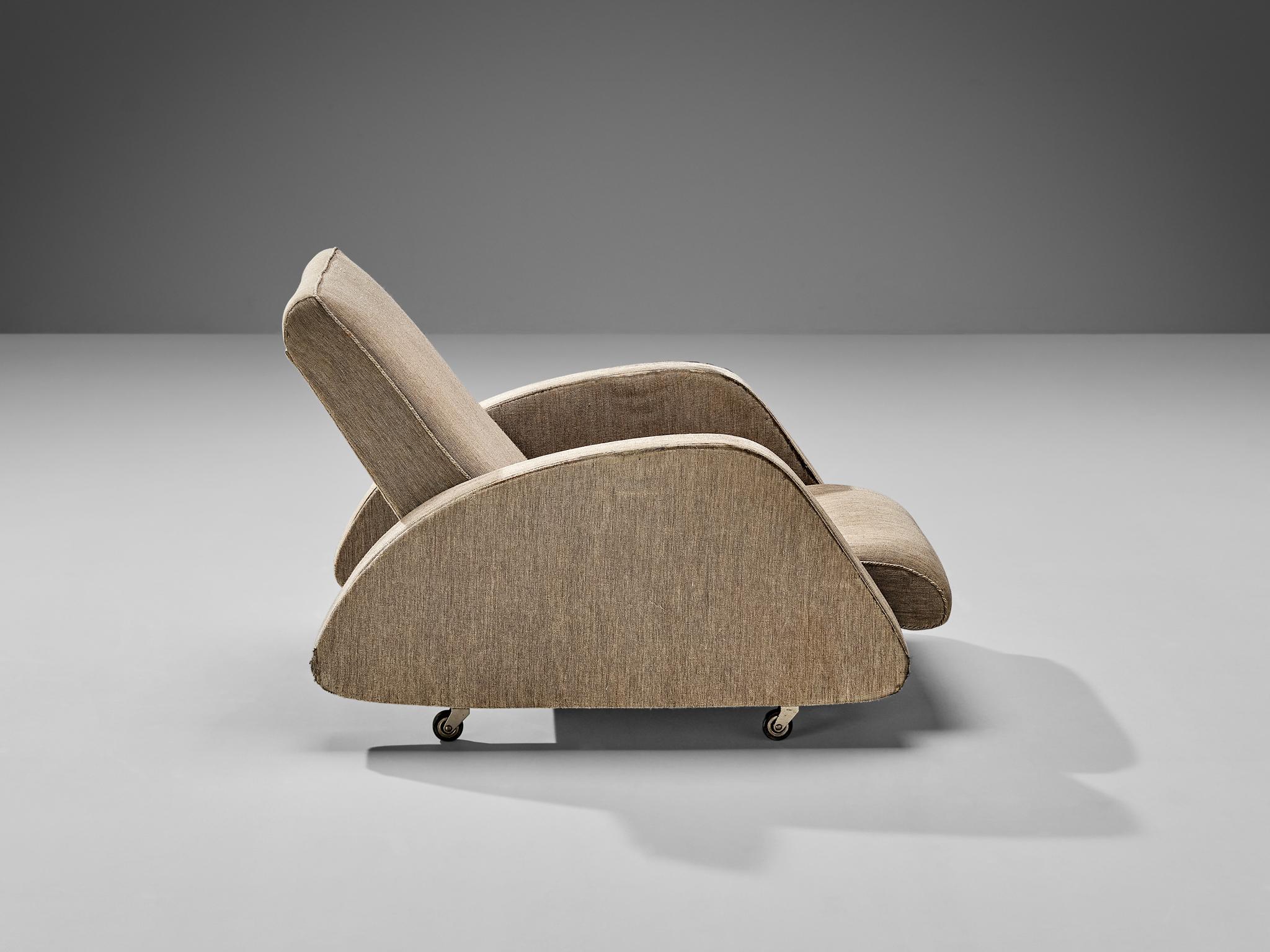 Bo Wretling for Otto Wretling Lounge Chair in Beige Upholstery  In Good Condition For Sale In Waalwijk, NL