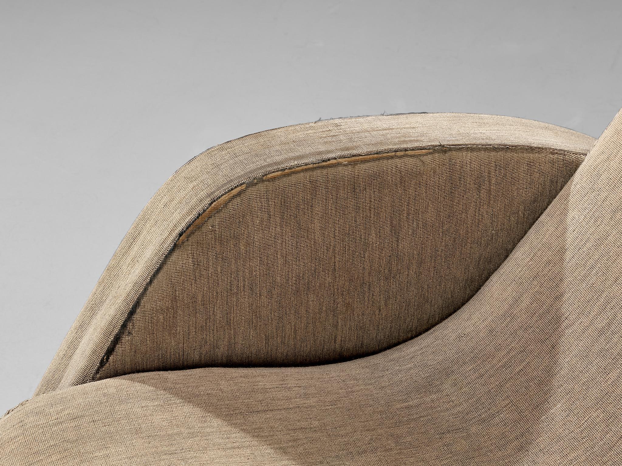Bo Wretling for Otto Wretling Lounge Chair in Beige Upholstery 2