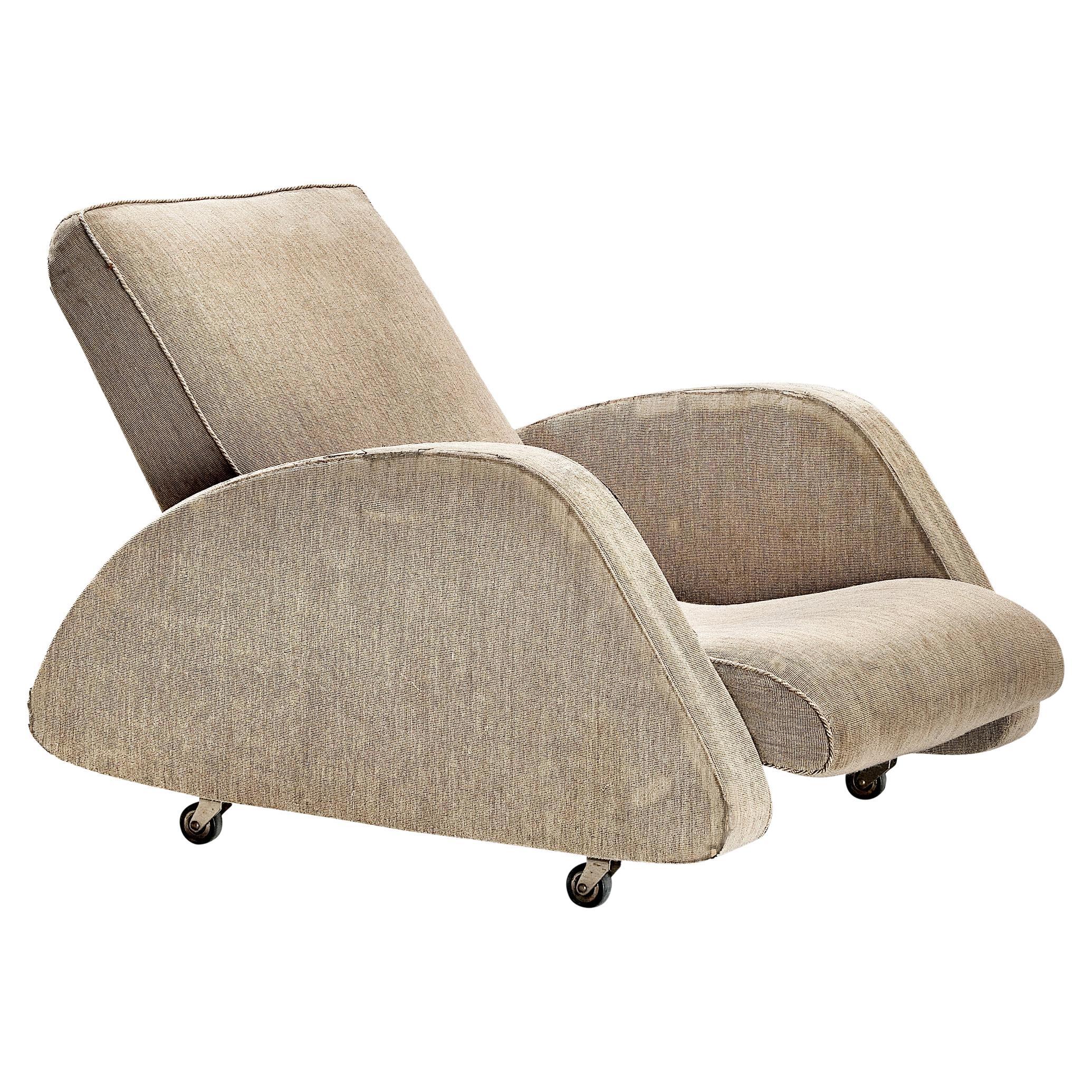Bo Wretling for Otto Wretling Lounge Chair in Beige Upholstery  For Sale