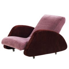 Loungesessel Bo Wretling für Otto Wretling aus lila Pierre Frey Mohair in Bicolor