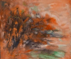 Peinture à l'huile originale abstraite Freehand Landscape II de Bo Zhang
