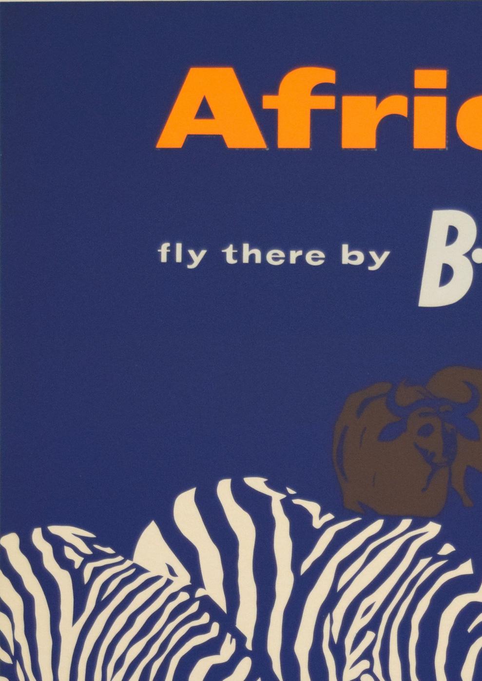 European BOAC 1957 Africa Travel Poster