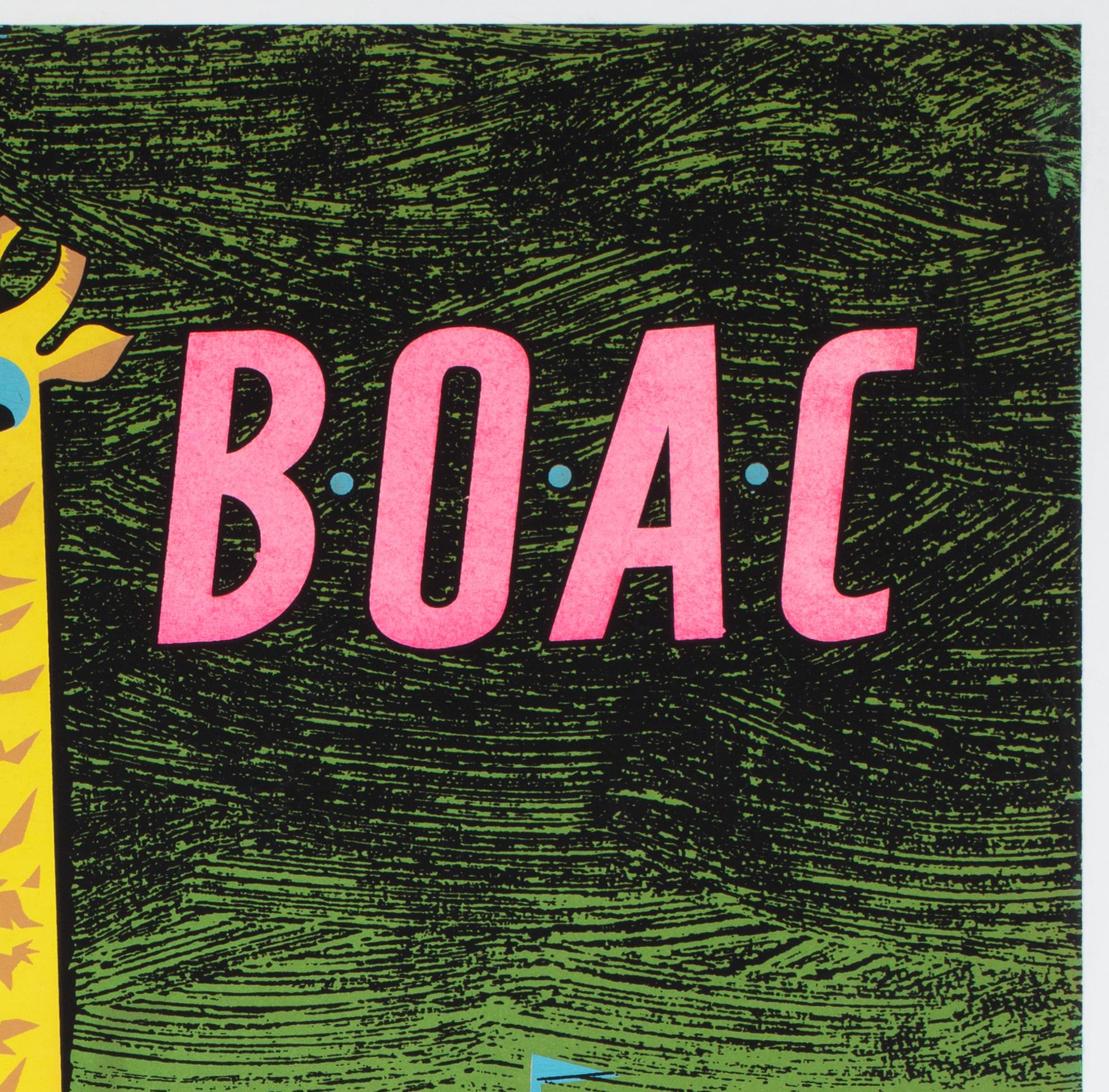 BOAC Africa 1956 Travel Advertising  Poster, Maurice Laban In Excellent Condition For Sale In Bath, Somerset