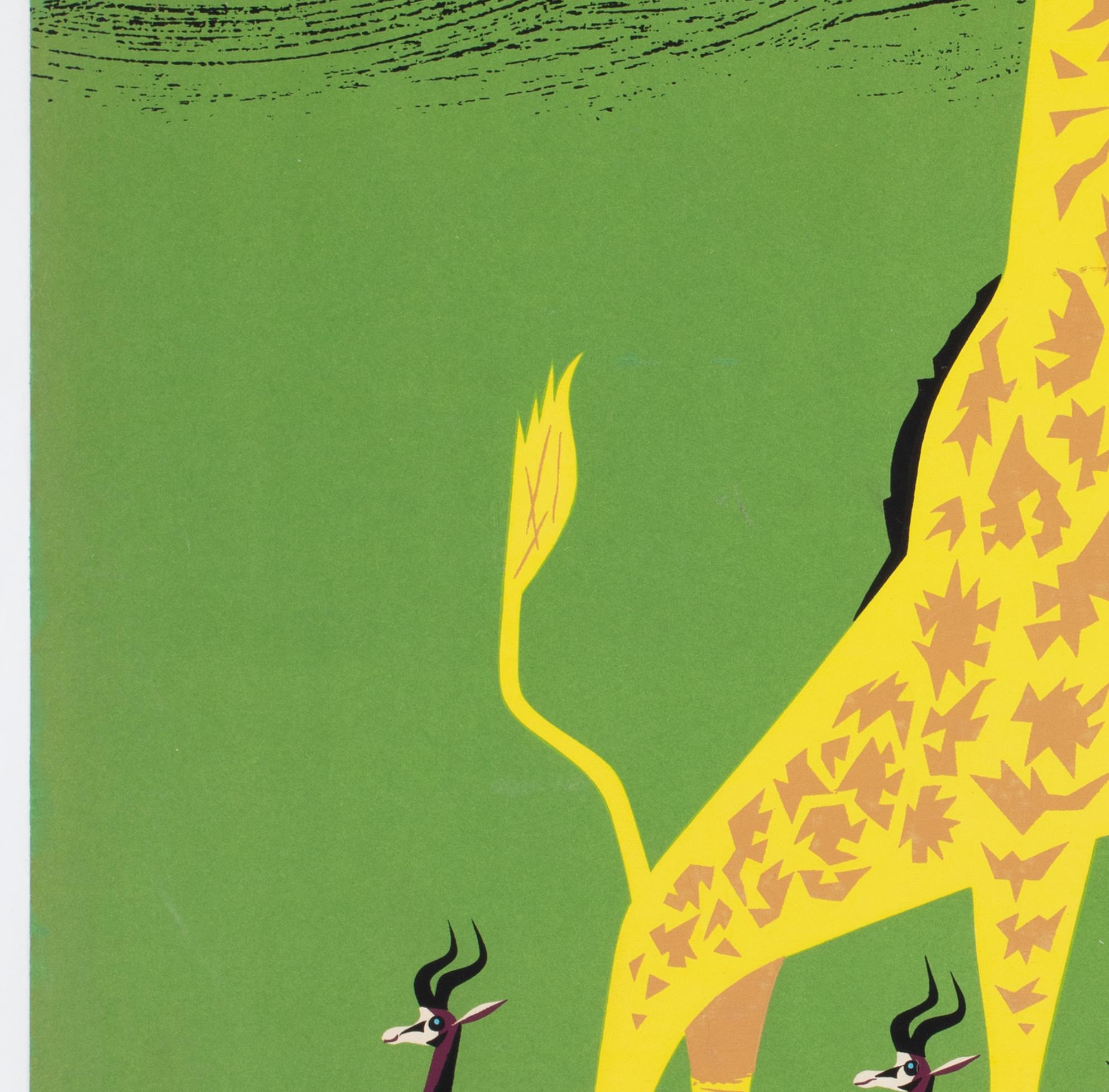 20th Century BOAC Africa 1956 Travel Advertising  Poster, Maurice Laban For Sale