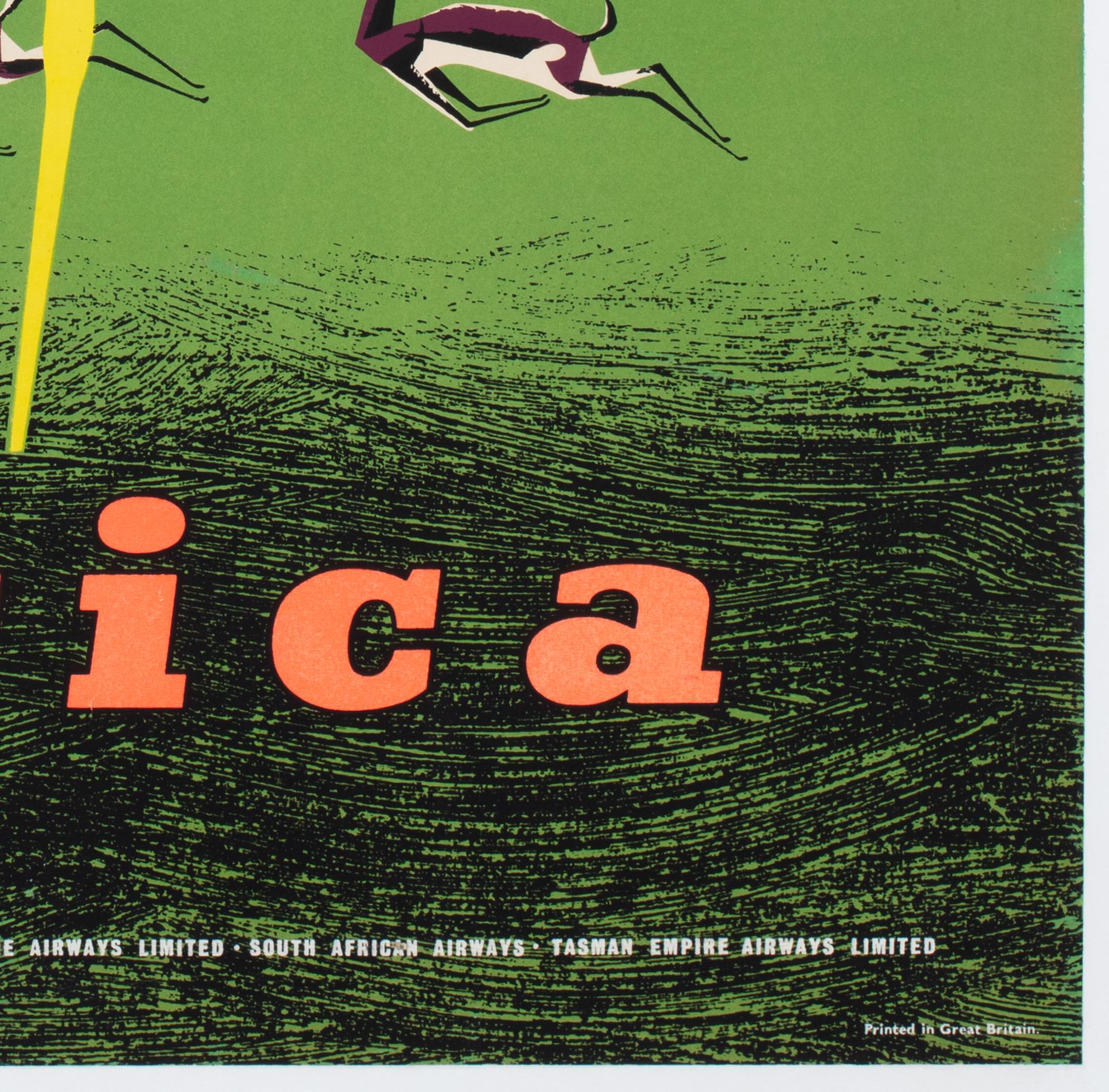BOAC Africa 1956 Travel Advertising  Poster, Maurice Laban For Sale 2