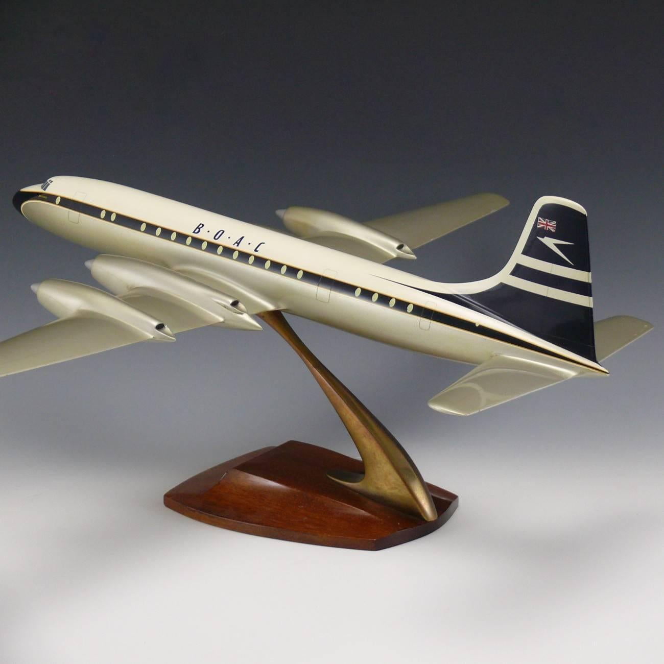 British BOAC Bristol Britannia Painted Model by Walker's Westway Models, circa 1957