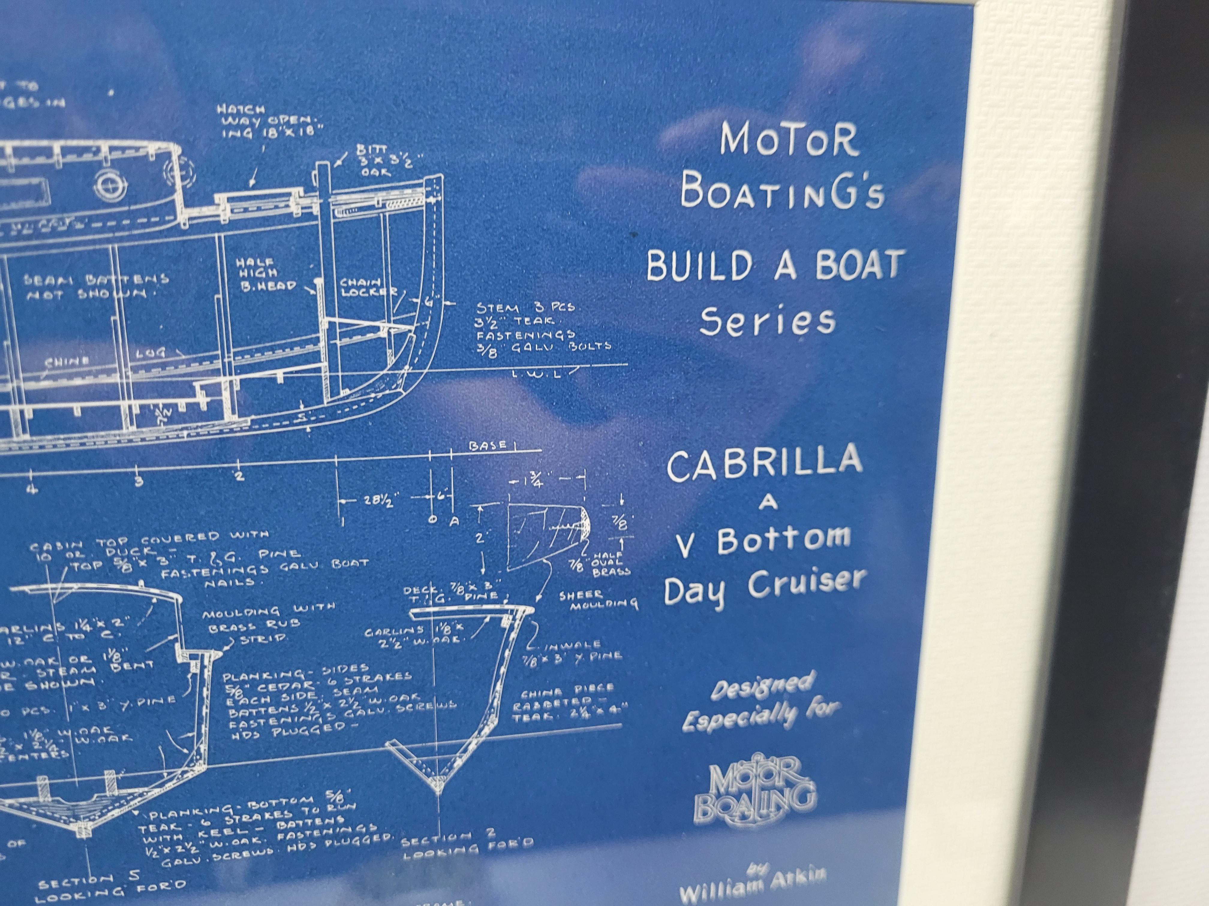 Blueprint of the Cabrilla de Motor Boating Publications en vente 4