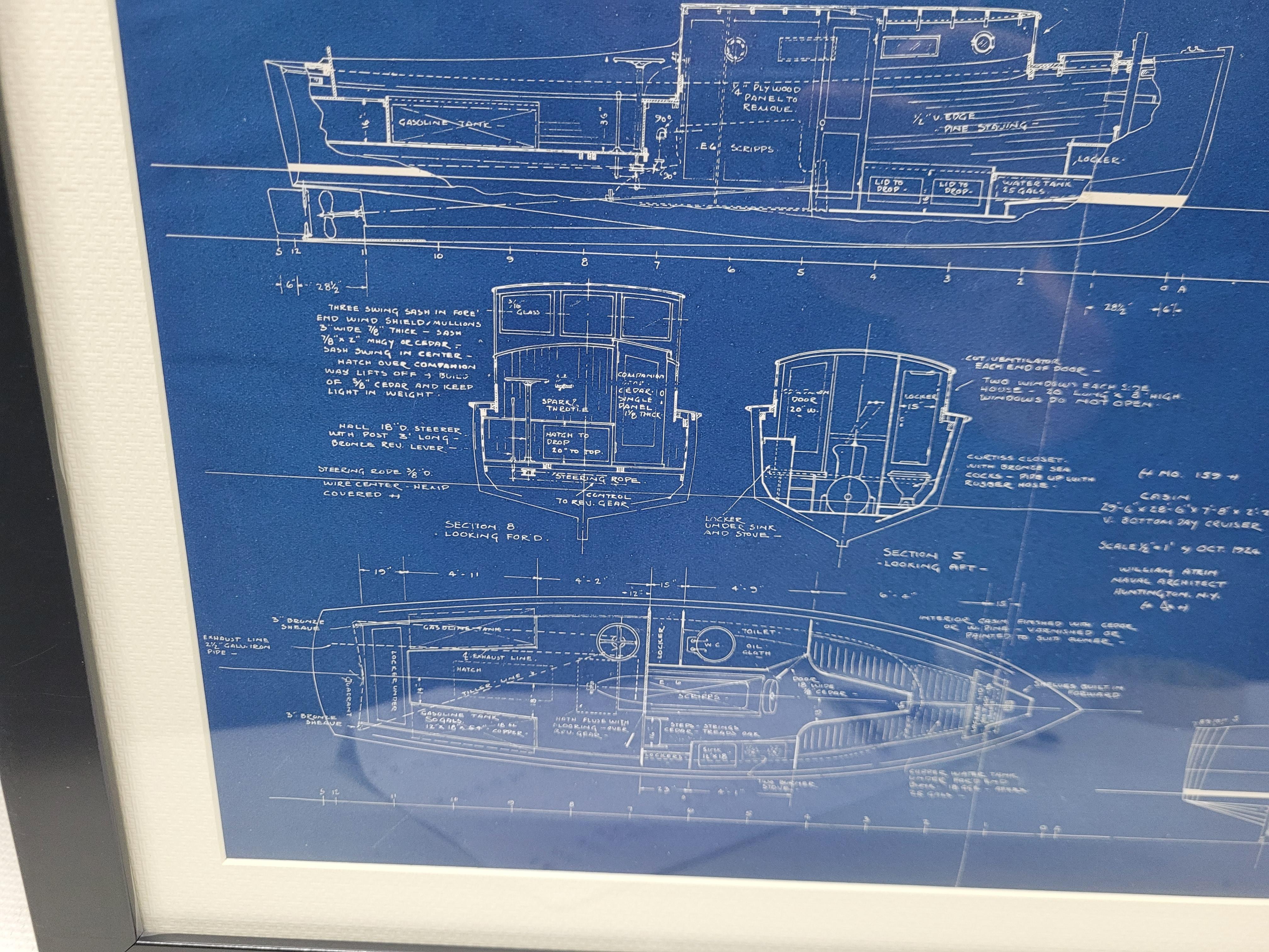 Blueprint of the Cabrilla de Motor Boating Publications en vente 5