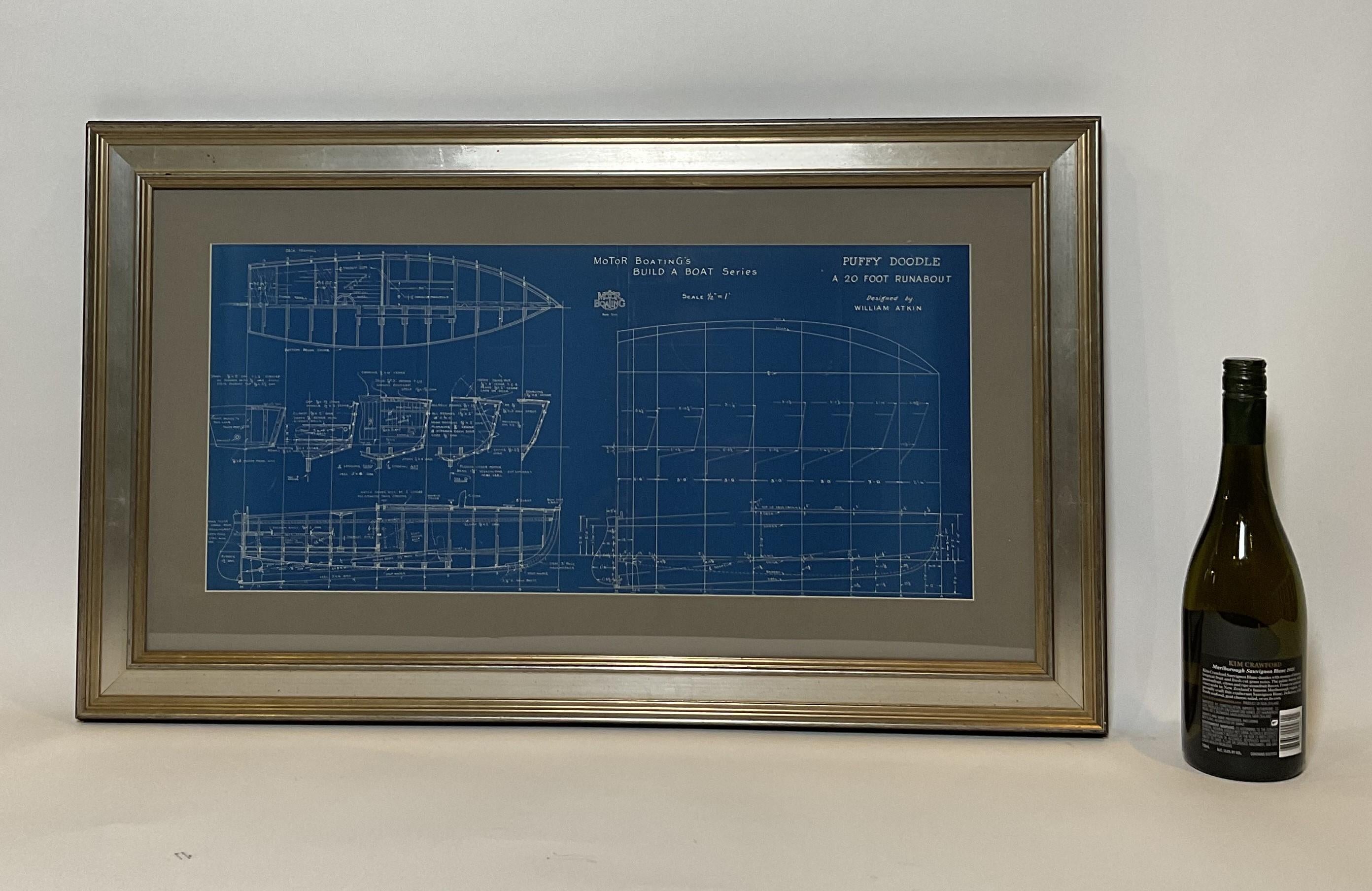 Speedboat plan by William Atkin of 