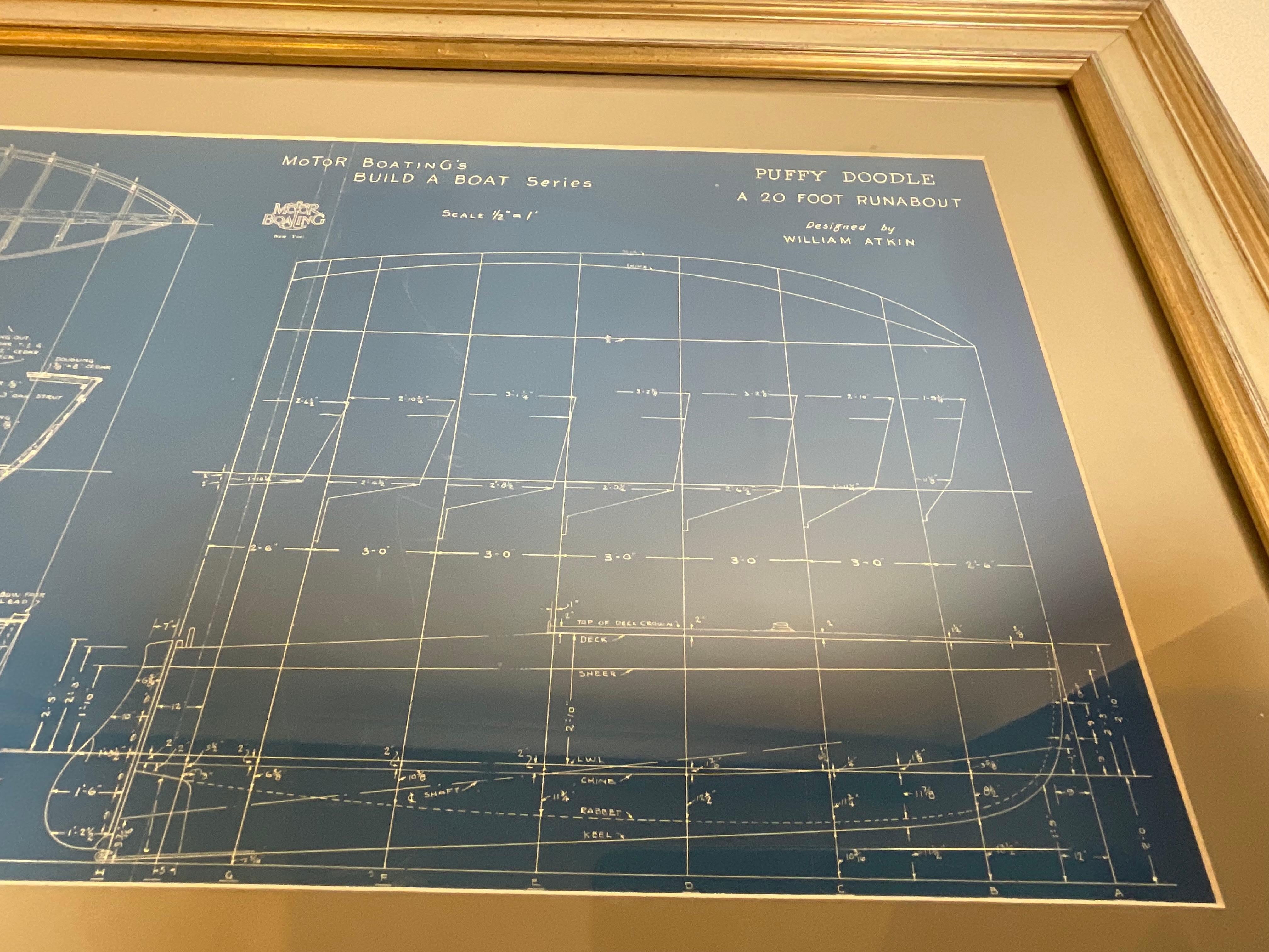 Boat Blueprint des Laufsteg-Blaues „Puffy Doodle“ im Angebot 2
